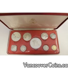 1974 Bahamas Silver 9-Coin Franklin Mint Proof Set - Professional