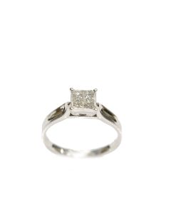 14 Karat White Gold Engagement Style Diamond Ring 0.50 Carat