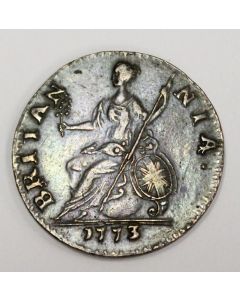 1773 Halfpenny very unusual contemporary imitation 