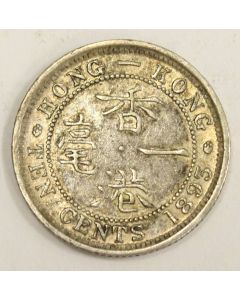 1893 Hong kong 10 Cents VF30