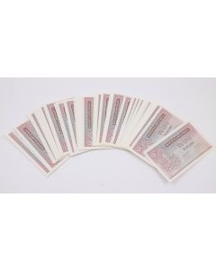 Lao 1 kip 1962 banknotes  74x consecutive S341401-474 all nice 