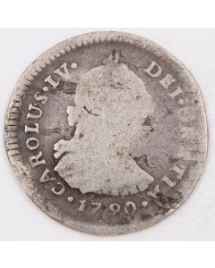 1790 Peru 1 Real silver coin Lima IJ KM#84 circulated