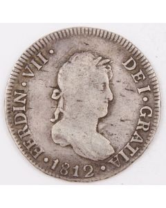 1812 Peru 2 Reales silver coin LIMA JP KM#115.1 circulated