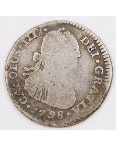 1798 Bolivia 1 Real silver coin POTOSI PP KM-69 circulated