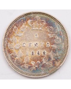 1893 Canada 5 cents EF+