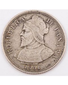 1904 Panama 10 Cent. Balboa silver coin VF