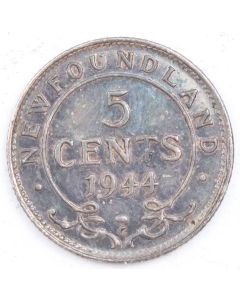 1944 Newfoundland 5 Cents Choice AU