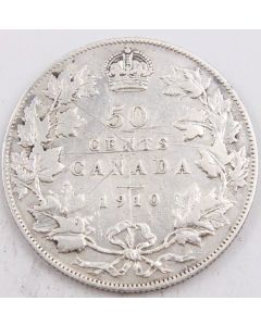 1910 Canada 50 cents Edwardian Leaves VF+ 