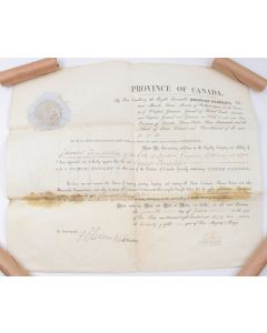 1862 Charles Stanley Monck G.G. Canada signed appt. James Templeton  Notary 