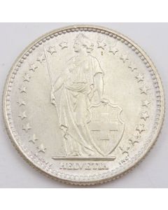 1965 Switzerland 2 Franc silver coin Choice Uncirculated