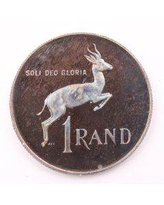 1987 South Africa 1 Rand silver coin Choice Proof