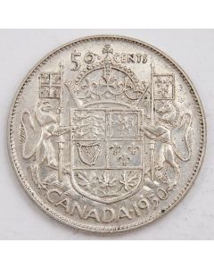 1950 no-design in 0 with die-break through 0 Canada 50 cents VF