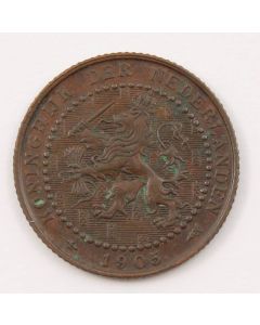 1905 Netherlands 1 cent Choice AU/UNC BN