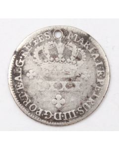 Portugal Joseph I (1750-1777) 40 Reis (Pataco) ND(1750) Km 236.1 hole damaged