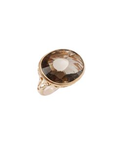 Pomellato Rose Gold Arabesque 10ct Smokey Quartz Cocktail Ring, Size 8 US / 57