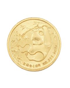 1985 Chinese 1/10 oz Gold Panda Coin - .999 Fine Gold 