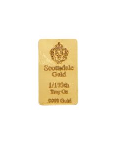 1/100th oz Scottsdale Mint Gold Bar - .9999 Pure