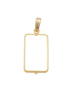 14K Yellow Gold Bezel for 2.5 Gram Credit Suisse Gold Bar – Brand New .45 g 14K