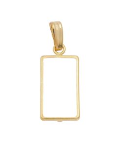14K Yellow Gold Bezel for 1 Gram Credit Suisse Gold Bar – Brand New, .34g 14K