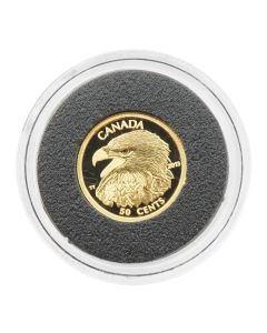 2013 Canada Gold Bald Eagle 50 Cent Coin .9999 Pure Fractional Proof