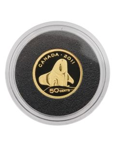 2011 Canada Gold Orca Whale 50 Cent Coin .9999 Pure 1.27g Proof