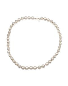 Tiffany & Co Sterling Silver 11mm Bead Necklace 17.3"
