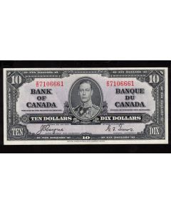 1937 Canada $10 banknote Coyne Towers Z/D 7106661 Choice AU