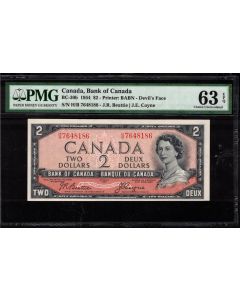 1954 Canada $2 devils face Beattie Coyne H/B7648186 PMG CH UNC-63 EPQ