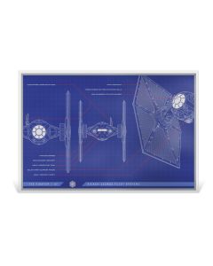 2025 Star Wars TIE Fighter Blueprint 1 oz Silver Foil Collectable Niue Agoro Mint 