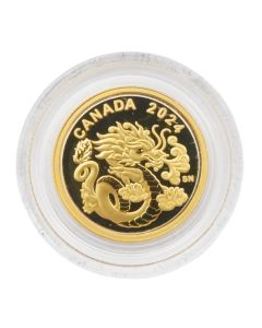 2024 Canada $8 Spirit Dragon – 1/20 oz Pure Gold Proof 0.9999 Fine