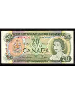 1969 Canada $20 banknote Lawson Bouey YG 0290710 nice Choice UNC