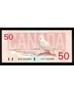 1988 Canada $50 banknote Theissen Crow EHA1562834 Choice AU/UNC