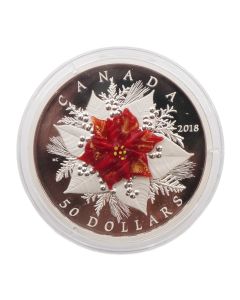 2018 Canada $50 Holiday Splendour 5 oz Silver Coin Proof RCM