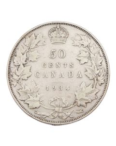1934 Canada 50 cents VG