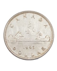 1945 Canada silver dollar nice EF+