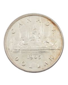 1945 Canada silver dollar nice EF+