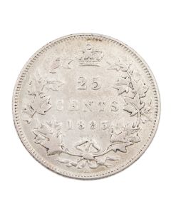 1883H Canada 25 cents nice FINE