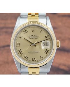 Rolex Datejust 16234 Two-Tone 18K & Stainless Automatic Mens Watch 