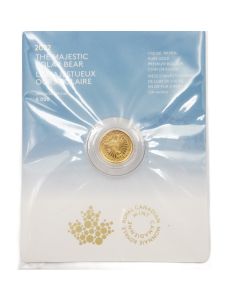 2022 Canada 1/10 oz .9999 Gold Majestic Polar Bear $5 Coin RCM 5000 Mintage
