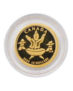 2020 RCM $10 Pure Gold Coin An Inuk and a Qulliq 99.99% Fine Gold