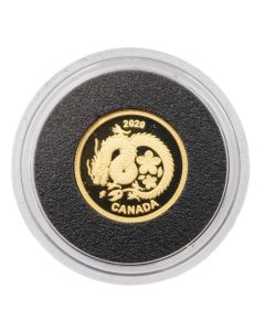 2020 RCM $8 Pure Gold Lucky Flower Dragon Coin Original Box COA