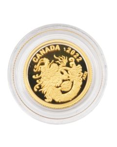 2022 RCM $8 Pure Gold Earth Dragon Coin .9999 Fine Gold