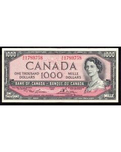 1954 Canada $1000 banknote Lawson Bouey A/K1789758 nice EF/AU