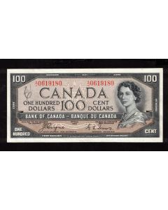 1954 Canada $100 devils face note Coyne Towers A/J 0619180 Choice AU/UNC
