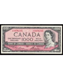 1954 Canada $1000 banknote Lawson Bouey A/K1076235 nice EF/AU