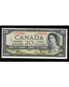 1954 Canada $20 dollar devils face note Coyne Towers A/E 1766999 VF 
