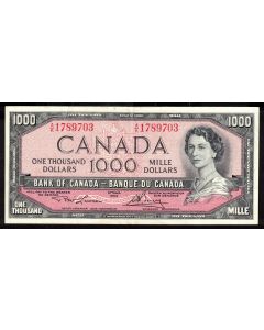 1954 Canada $1000 banknote Lawson Bouey A/K1789703 nice EF