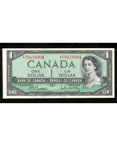 1954 Canada $1 replacement note Beattie Rasminsky *M/Y 0118004 Choice UNC