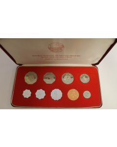 1976 Republic of Malta Franklin Mint 9 Coin Proof Set 