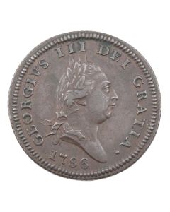 1786 Isle of Man Penny engrailed edge a/EF